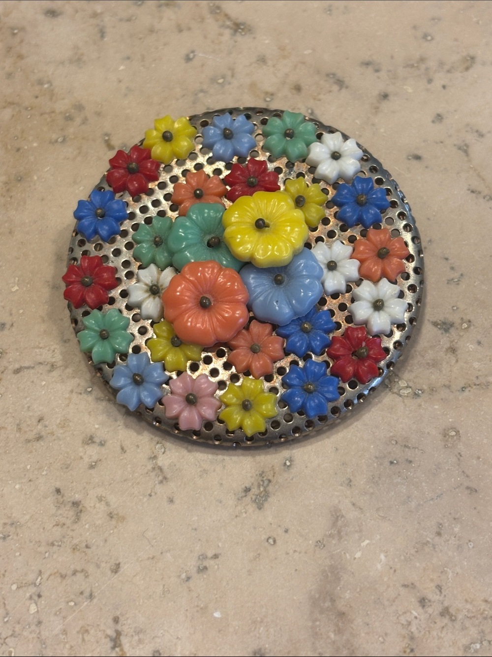 Vintage Flower Cluster Brooch Miriam Haskell